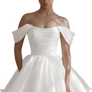 Elegant Off-Shoulder White Dress